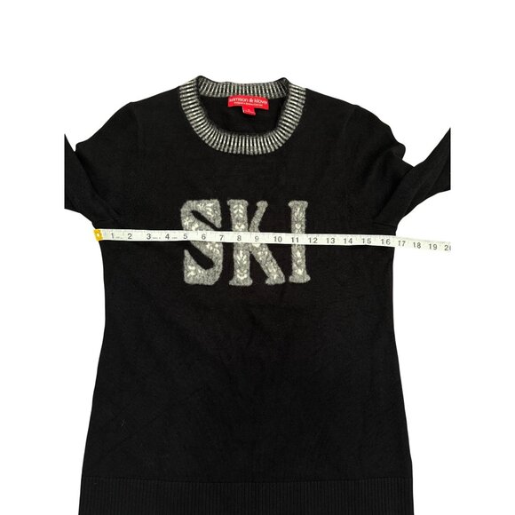 Krimson Klover Poppy Fields Womens Sweater Ski Long Sleeve Black Size S - Picture 5 of 8